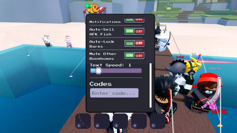 How to use Seaside Fish and Chill codes